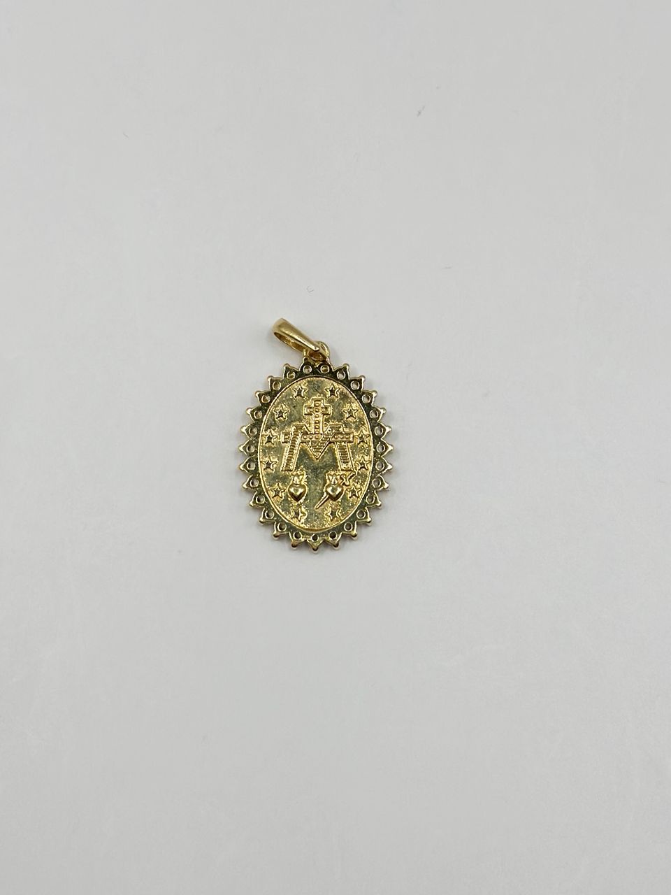 Medalla de la Virgen La Milagrosa con circones