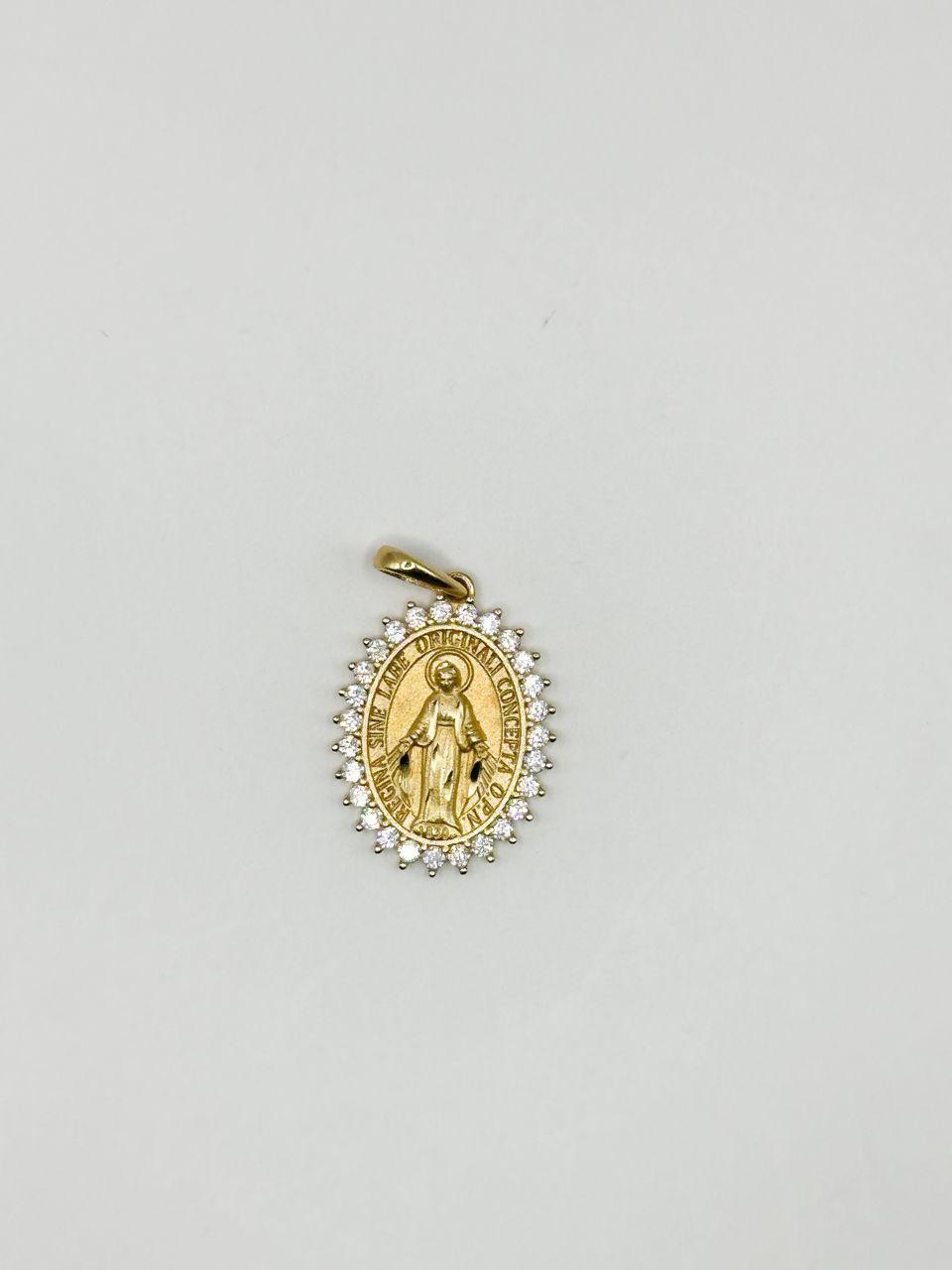 Medalla de la Virgen La Milagrosa con circones